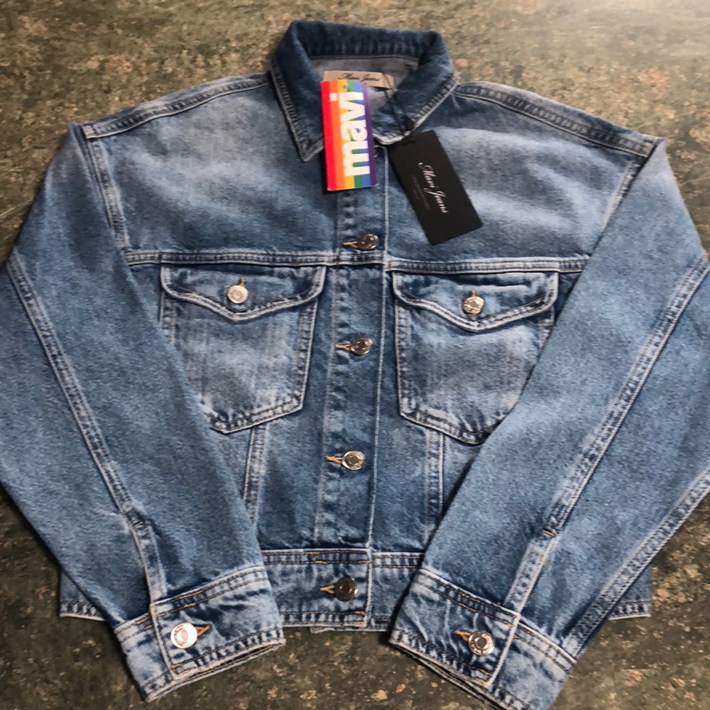 NWT Mavi Denim All For Love Pride Denim Jacket! - Picture 2 of 10